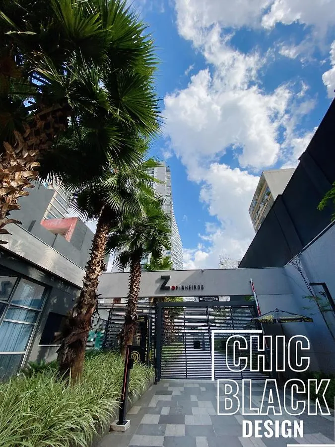 Apartment Chic Black Design - Zpinheiros Sao Paulo Brazil